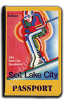 AA Utah Ski Travel Poster Passport Case