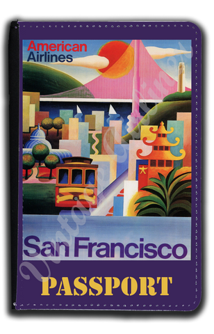 AA San Francisco Travel Poster Passport Case