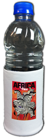 TWA Africa Travel Poster Bag Sticker Koozie