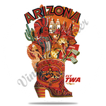 TWA Arizona Travel Poster Round Coaster