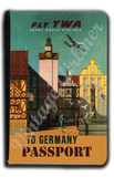 TWA Germany Travel Poster Passport Case