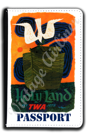 TWA Holy Land Travel Poster Passport Case