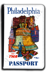 TWA Philadelphia Travel Poster Passport Case