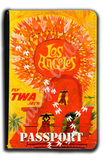 TWA 1950's Los Angeles Travel Poster Passport Case