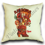 TWA Arizona Travel Poster Linen Pillow Case Cover