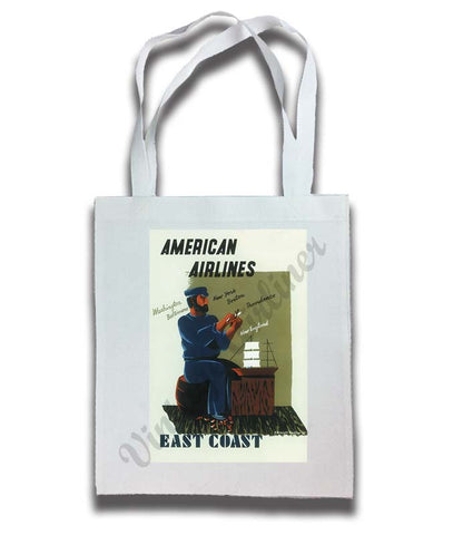 East Coast American Airlines Original Travel Poster Tote Bag