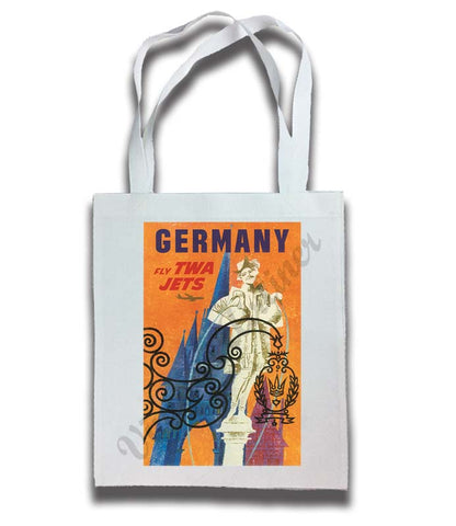 TWA Germany 1950's Travel Poster Tote Bag