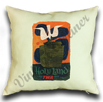 TWA Holy Land Travel Poster Linen Pillow Case Cover