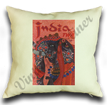 TWA India Travel Poster Linen Pillow Case Cover