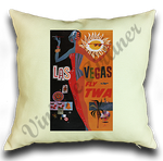 TWA Las Vegas Travel Poster Linen Pillow Case Cover