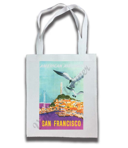 TWA San Francisco 1970's Travel Poster Tote Bag