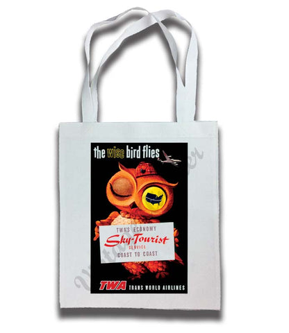 TWA Sky Tourist Travel Poster Tote Bag