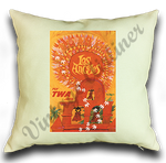 TWA 1950's Los Angeles Travel Poster Linen Pillow Case Cover