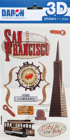 3D STICKER SET-SAN FRANCISCO