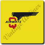 Q Airways Logo Square Coaster