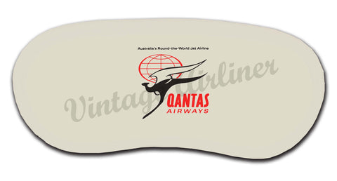 QANTAS Airways 1950's Vintage Bag Sticker Sleep Mask
