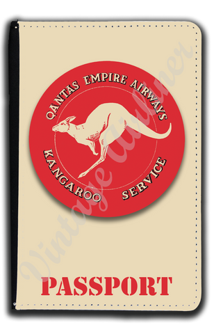 QANTAS Empire Airways 1940's Vintage Bag Sticker Passport Case