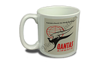 QANTAS Airways 1950's Vintage Bag Sticker  Coffee Mug
