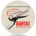 QANTAS Airways 1950's Vintage Round Coaster