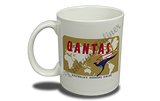 QANTAS World Map Vintage Bag Sticker  Coffee Mug