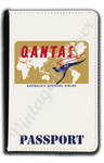 QANTAS World Map Vintage Bag Sticker Passport Case