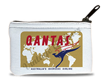 QANTAS World Map Bag Sticker Rectangular Coin Purse