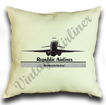 Republic Airlines DC9 Linen Pillow Case Cover