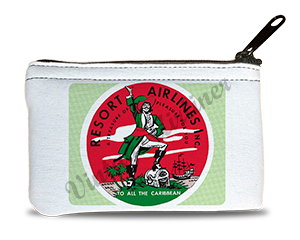 Resort Airlines 1960's Trading Card Rectangular Coin Purse