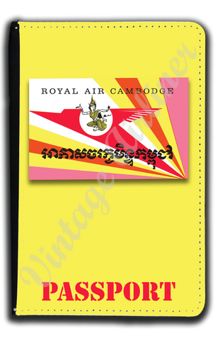 Royal Air Cambodge Bag Sticker Passport Case
