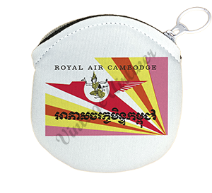 Royal Air Cambodge Bag Sticker Round Coin Purse