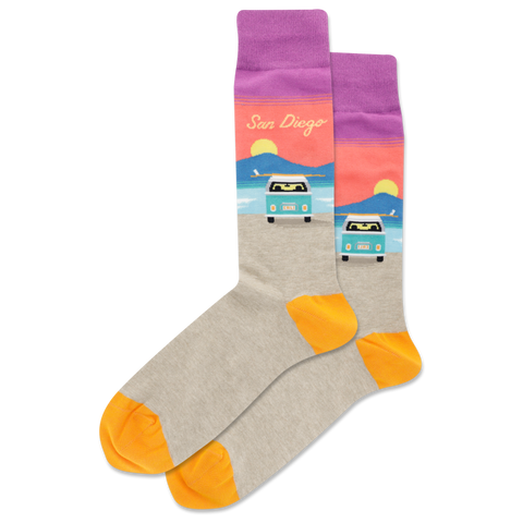 San Diego Men's Travel Themed Crew Socks