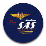 Scandinavian Airlines (SAS) 1950's Vintage Magnets