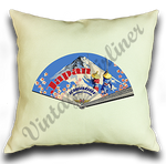 Scandinavian Airlines 1950's Vintage Japan Bag Sticker Linen Pillow Case Cover