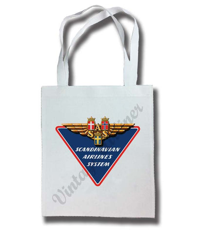 Scandinavian Airlines (SAS) 1960's Triangle Tote Bag