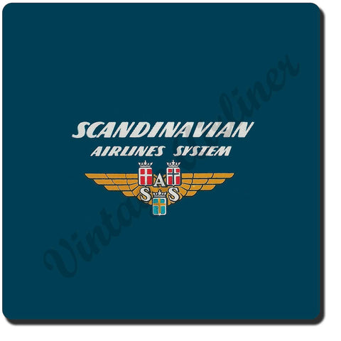 Scandinavian Airlines System Vintage Coaster