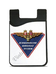 Scandinavian Airlines (SAS) 1960's Triangle Vintage Bag Sticker Card Caddy