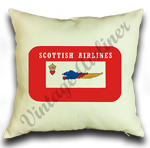 Scottish Airlines Logo Linen Pillow Case Cover