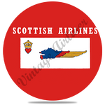 Scottish Airlines Logo Square Round Coaster