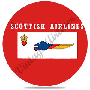 Scottish Airlines Logo Square Round Coaster