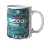 Seoul Baggage Tag Art Coffee Mug