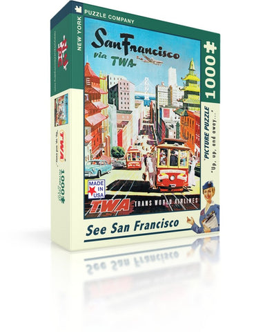 San Francisco Travel Puzzle by New York Puzzle Company - (1,000 pieces)