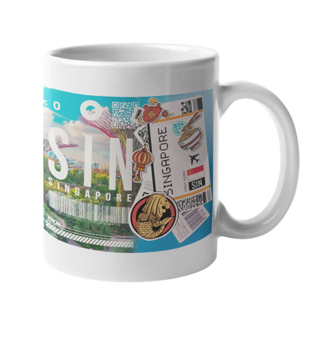 Ticket To Singapore Art Coffee Mug