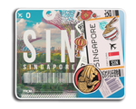 Ticket To Singapore Collage MousePad