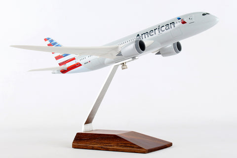 SKYMARKS AMERICAN 787-8 1/200 W/WOOD STAND