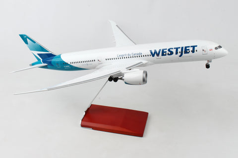 SKYMARKS WESTJET 787-9 1/100 W/WOOD STAND & GEAR
