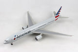 SKYMARKS AMERICAN 777-300ER 1/100 W/WOOD STAND & GEAR