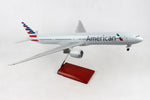 SKYMARKS AMERICAN 777-300ER 1/100 W/WOOD STAND & GEAR