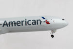 SKYMARKS AMERICAN 777-300ER 1/100 W/WOOD STAND & GEAR