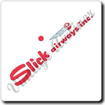Slick Airways Logo Square Coaster