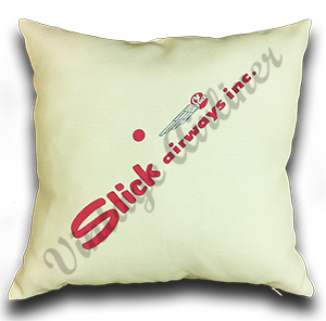 Slick Airways Logo Linen Pillow Case Cover